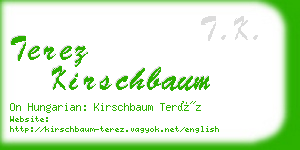 terez kirschbaum business card